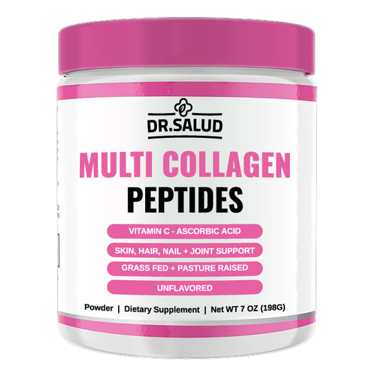 Multi Collagen Peptides Powder - Protein Peptides for Hair, Nail, Skin, Bone and Joint Health | Vitamin C | Unflavored